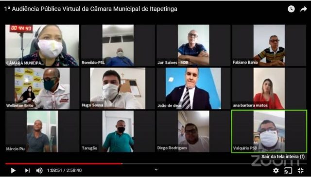 Itapetinga: Câmara discute reabertura do comércio em audiência pública virtual