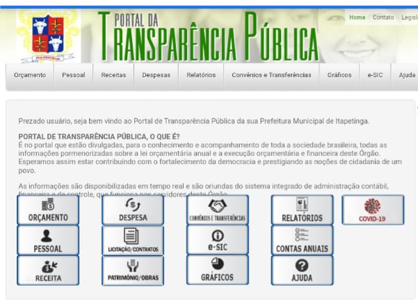 Itapetinga: Portal da transparência comprova esforços da Prefeitura no combate a COVID-19