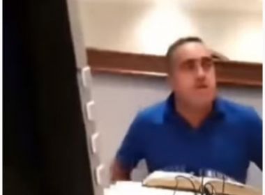 Sem saber que estava ao vivo, pastor agride mulher; assista