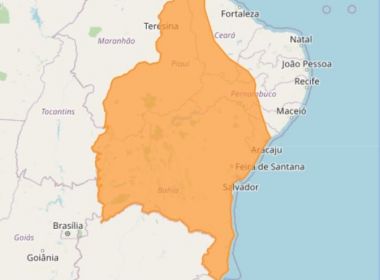 INMET emite ‘alerta laranja’ para chuvas na Bahia e grande parte do Nordeste