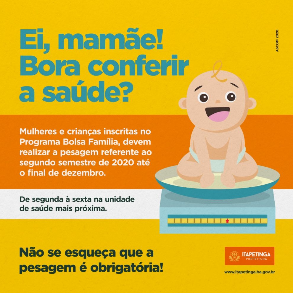 Itapetinga: Prazo para pesagem do Programa Bolsa Família encerra em dezembro