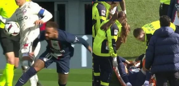 Neymar sofre lesão no tornozelo e deixa jogo do PSG chorando