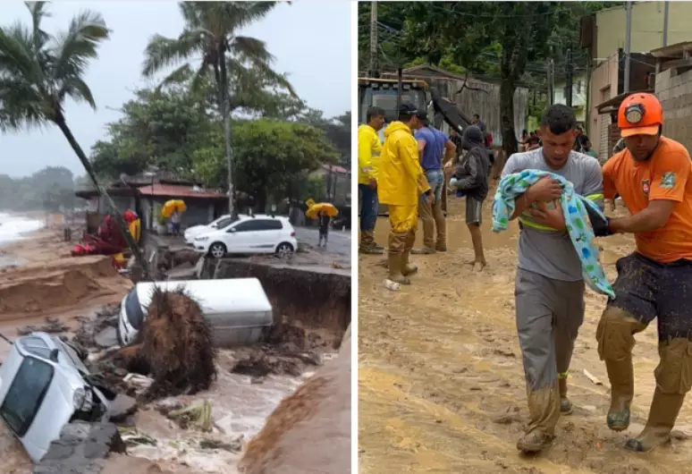 ‘Cena é assustadora’, diz prefeito de São Sebastião (SP) que cita ao menos 50 desabamentos