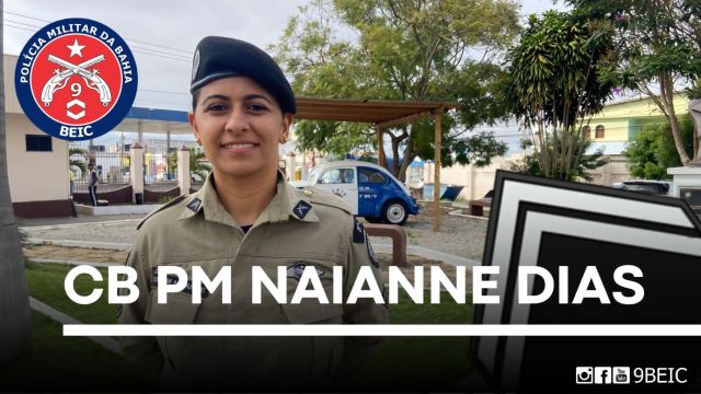 Formatura dos novos Cabos da 8ª CIPM; a Cabo PM Naianne Dias e o Cabo PM Sousa Filho