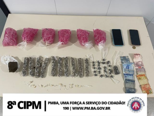 8ª CIPM: Polícia Militar apreende droga no Bairro Américo Nogueira