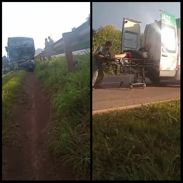 Ônibus contratado por empresa de Itapetinga colidiu com outro veículo e deixou 2 feridos em MG