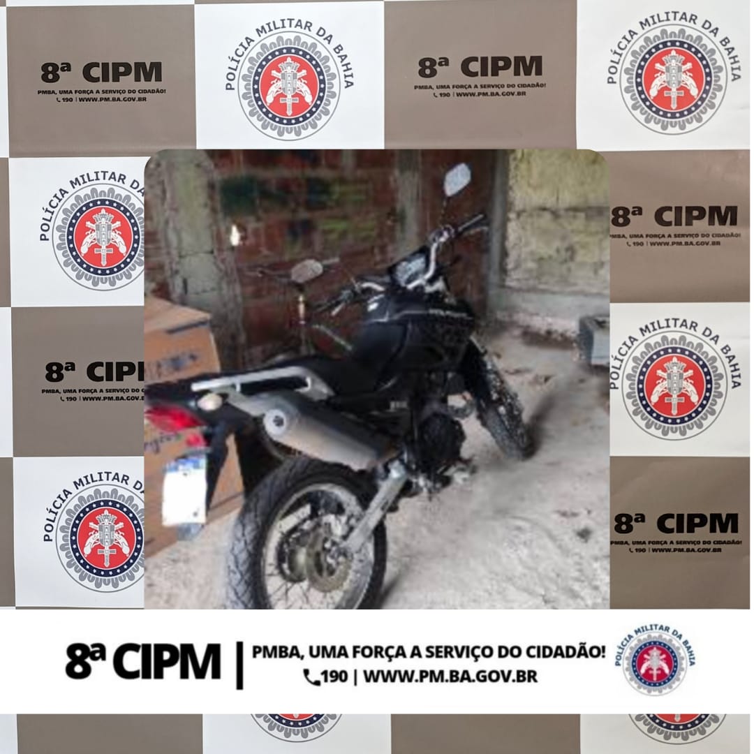 Moto roubada em Itabuna é recuperada pela PM em Ibicuí