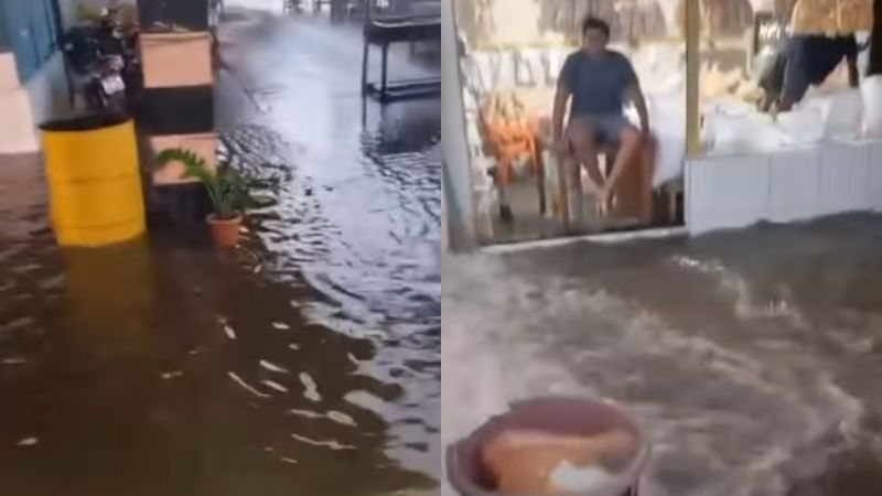 Fortes chuvas provocam alagamento na Central de Abastecimento de Itapetinga