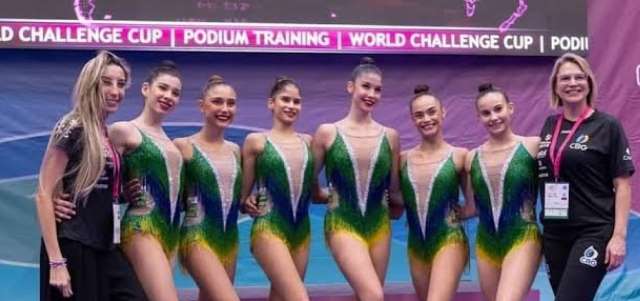 Brasil conquista ouro na ginástica rítmica na etapa da Copa do Mundo ao som de “Evidência”