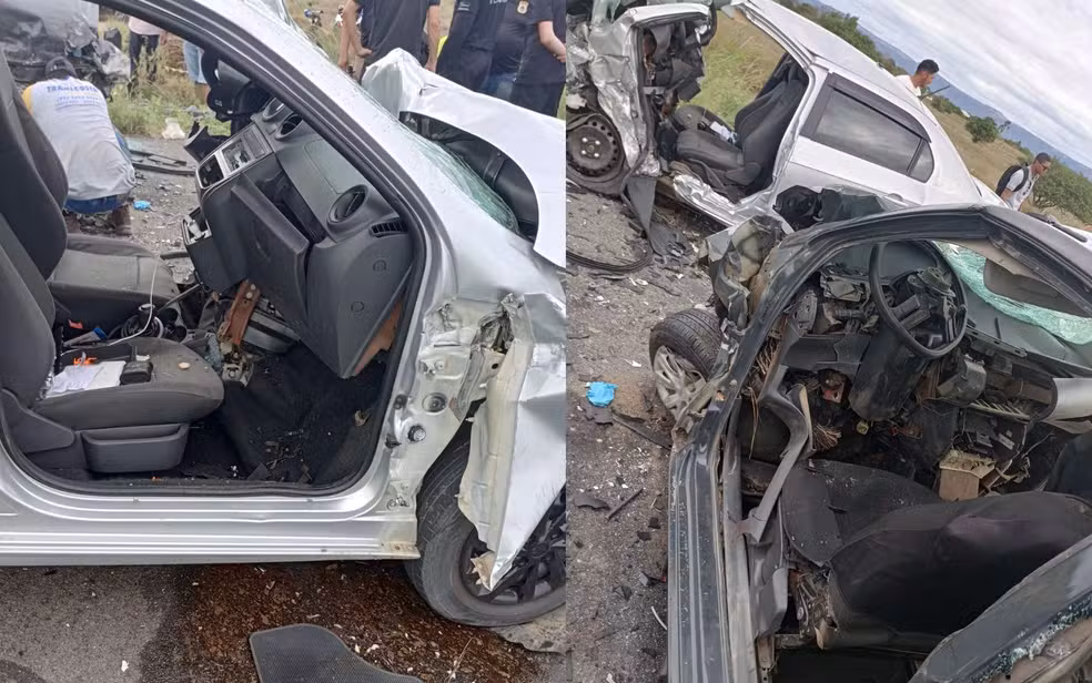 Colisão entre carros deixa cinco mortos na BR-030, em Guanambi