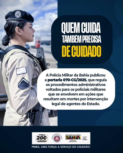 PM-BA lança programa de apoio psicológico e profissional para policiais envolvidos em ocorrências graves