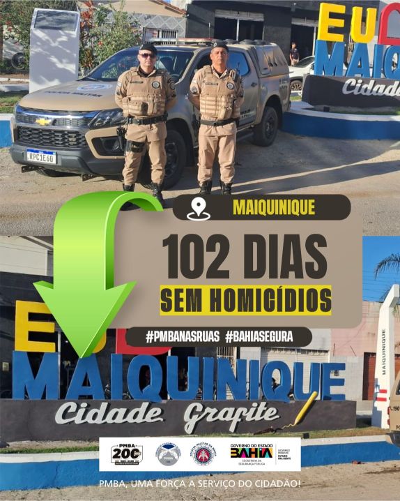 Maiquinique ultrapassa 100 dias sem homicídios