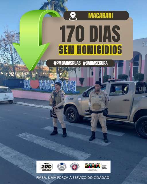 170 Dias Sem Registro de Homicídios em Macarani Coroam Ações da 8ª CIPM