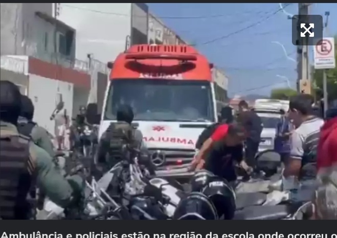 Dois alunos morrem e três são baleados em ataque a tiros em escola no Ceará, diz TV