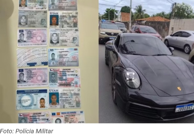 Jovem é preso com 14 CNHs falsas dentro de Porsche em Lauro de Freitas