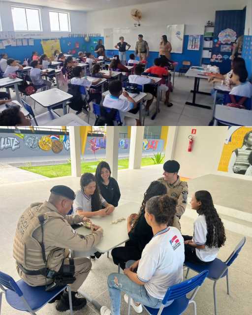 PM visita unidades escolares e reforça diálogo com estudantes em Nova Canaã