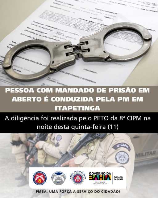 Polícia Militar apreende adolescente com mandado de apreensão em aberto em Itapetinga