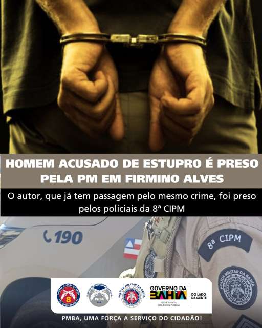 Ação rápida da guarnição da 8ª CIPM evita linchamento de suspeito de estupro em Itaiá