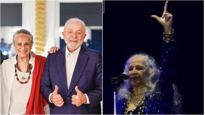 Maria Bethânia faz o ‘L’ e declara voto em Lula durante show no Coala Festival em São Paulo